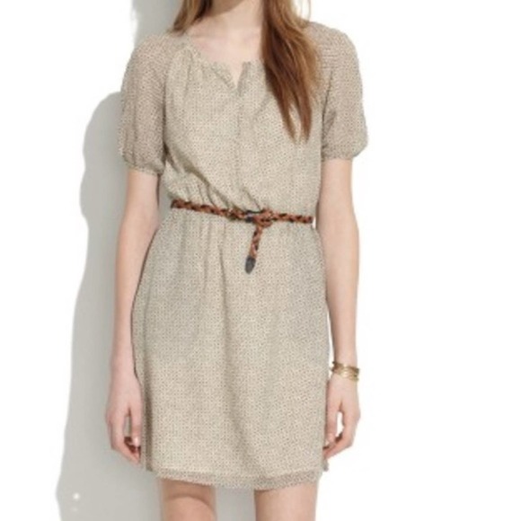 Madewell Silk Mini Dress Cream size 6 - Picture 4 of 5